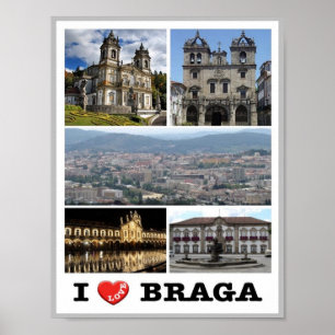 Póster Braga - Amo - Portugal -