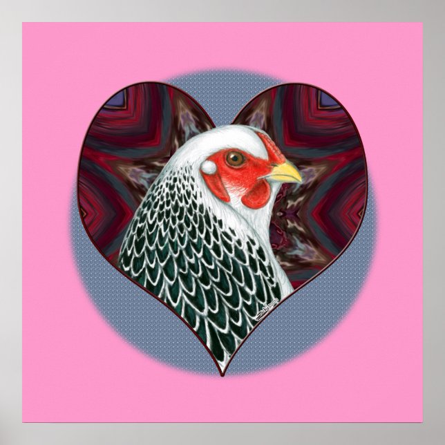 Póster Brahma Hen Heart (Frente)