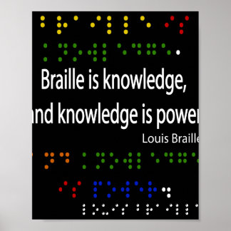 Póster Braille is knowledge