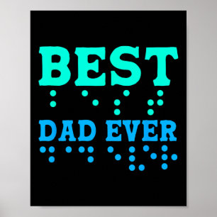 Póster Braille: mejor padre que nunca _1