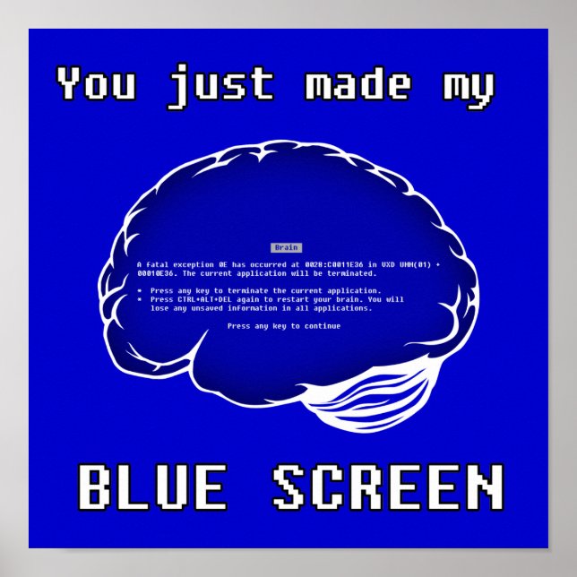 Póster Brain BSOD (Frente)