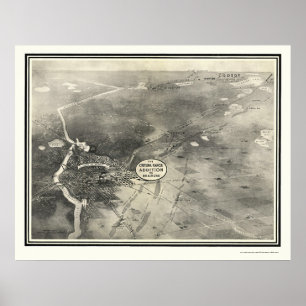 Póster Brainerd, mapa panorámico del manganeso - 1914
