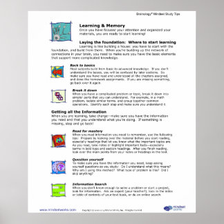 Póster Brainology® Poster 5: Aprendizaje y memoria