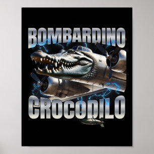Póster Brainrot italiano Bombardino Crocodilo
