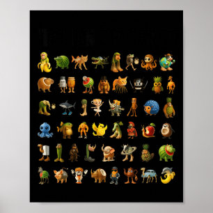 Póster Brainrot italiano Gen-z Meme Funny Brain Rot Chris