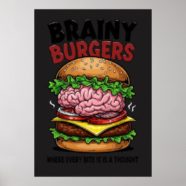 Póster Brainy Burgers Poster