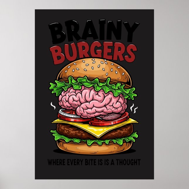 Póster Brainy Burgers Poster (Frente)