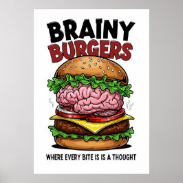 Póster Brainy Burgers Poster