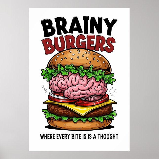 Póster Brainy Burgers Poster (Frente)