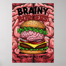 Póster Brainy Burgers Poster