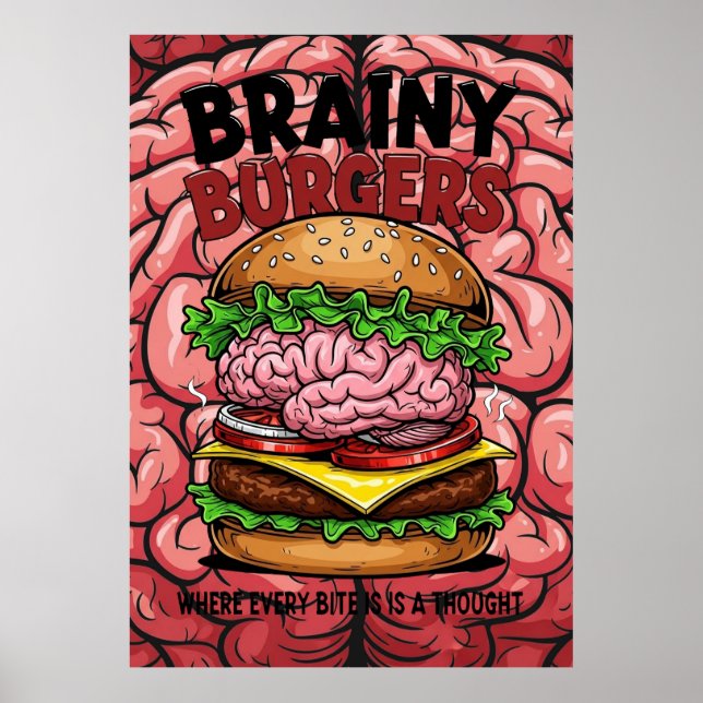 Póster Brainy Burgers Poster (Frente)