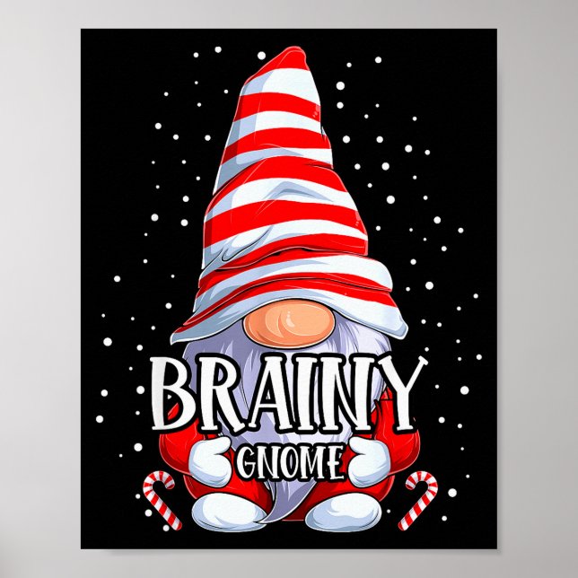 Póster Brainy Gnome Christmas Pajamas Matching Family Gro (Frente)