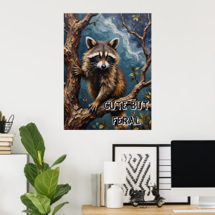 Póster Branch Buddy: La percha de Raccoon