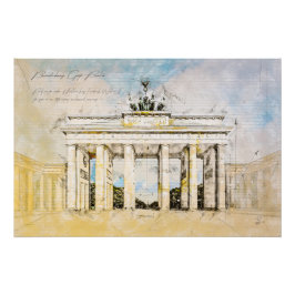 Póster Brandenburg Gate Berlin