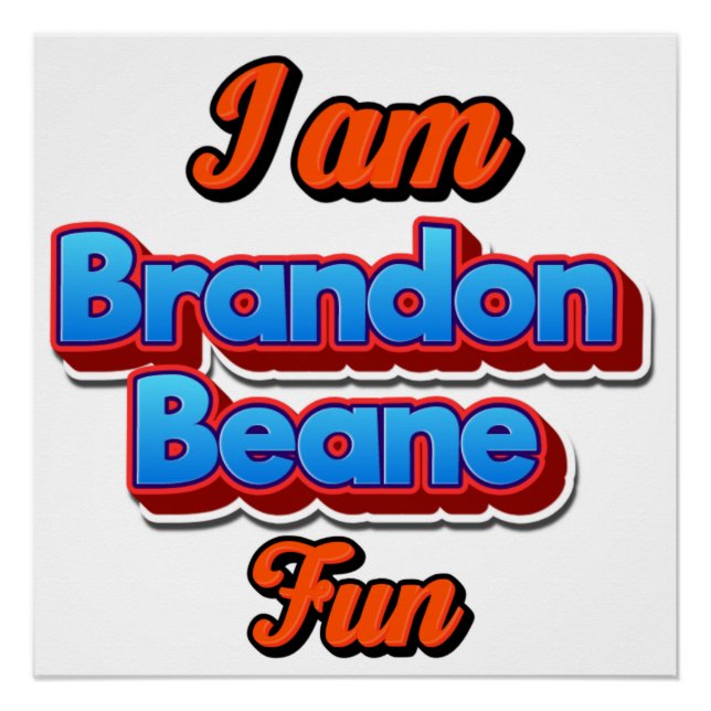 Póster Brandon Beane – Fun, Bold Name Design (Anverso)