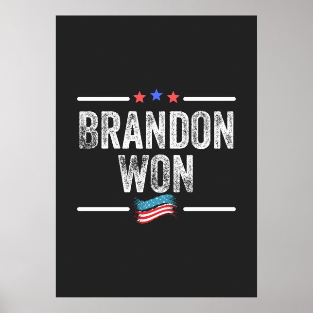 Póster brandon ganó, brandon ganó graciosa, brandon ganó  (Frente)