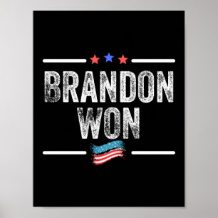 Póster brandon ganó, brandon ganó graciosa, brandon ganó 