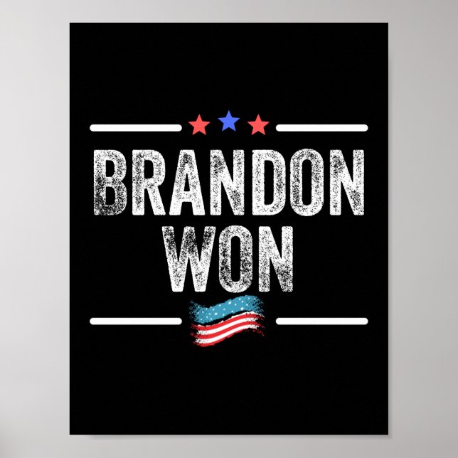 Póster brandon ganó, brandon ganó graciosa, brandon ganó  (Frente)
