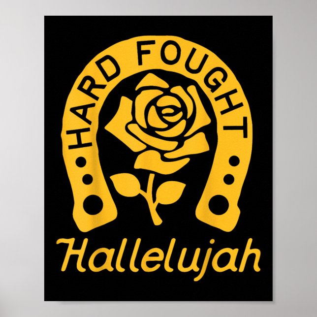 Póster Brandon Hard Fought Hallelujah Elogio Jesus Lake M (Frente)