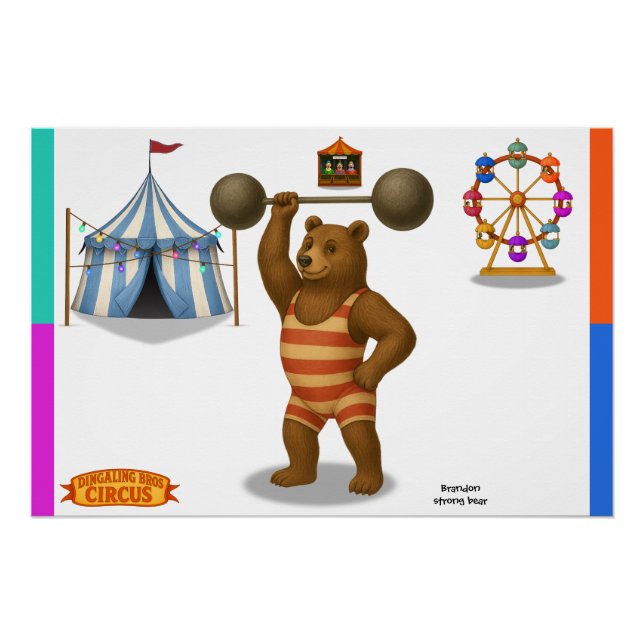 Póster Brandon, oso fuerte (Anverso)