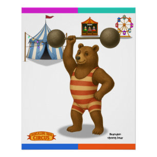 Póster Brandon, oso fuerte
