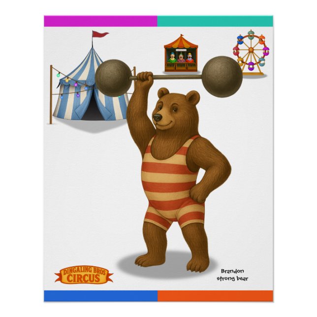 Póster Brandon, oso fuerte (Anverso)