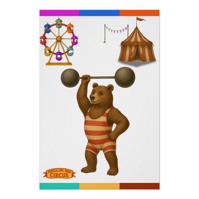 Póster Brandon, oso fuerte de circo (Anverso)