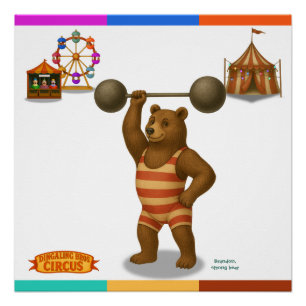 Póster Brandon, oso fuerte del circo