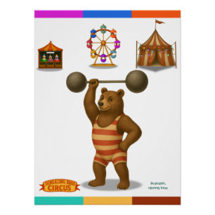 Póster Brandon, oso fuerte del circo