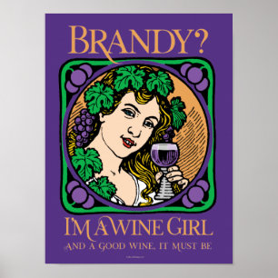 Póster Brandy (soy chica de vinos)