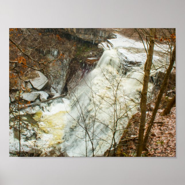 Póster Brandywine cae en invierno, Ohio (Frente)