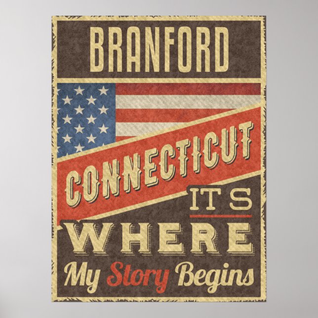 Póster Branford Connecticut (Frente)