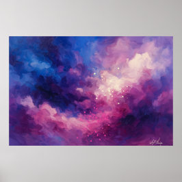 Póster Brasa Celestial Abstracta