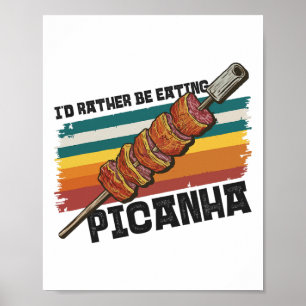 Póster Brasil Amante de la comida Diseño Cocina de carne 