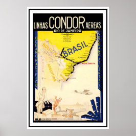 Póster Brasil de viajes Brasil ~ cosecha