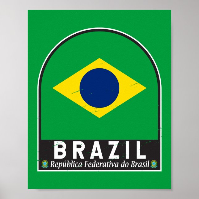 Póster Brasil: El emblema de la bandera está mal cosechad (Frente)
