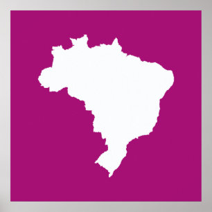 Póster Brasil morado festivo en Emporiomoffa
