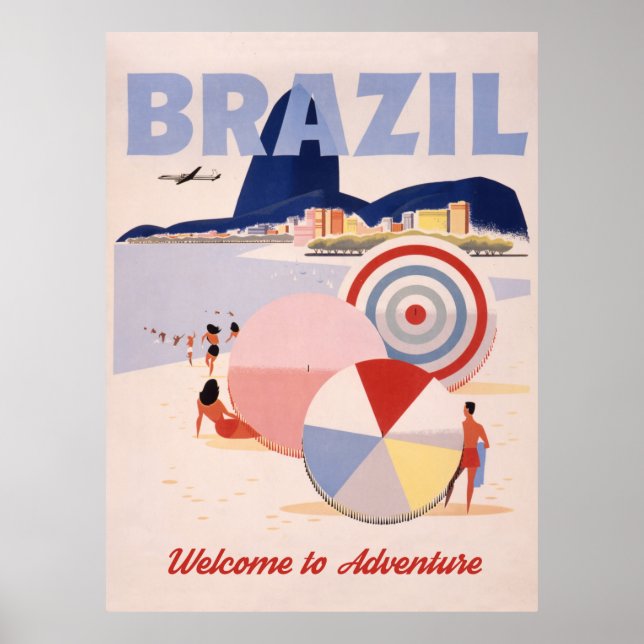 Póster Brasil, Playa de Río (Frente)