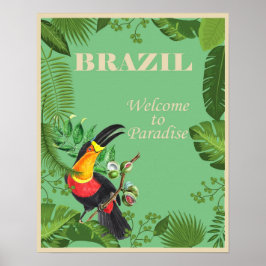 Póster Brasil: Viaje del paraíso por el turismo