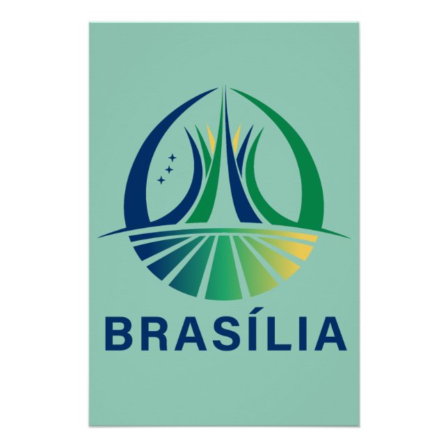 Póster Brasilia Brazil Capital (Anverso)