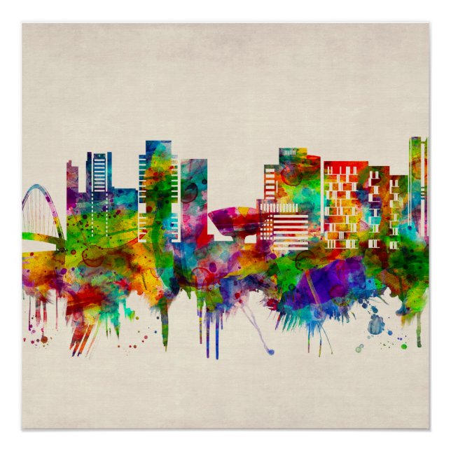 Póster Brasilia Brazil Skyline (Anverso)
