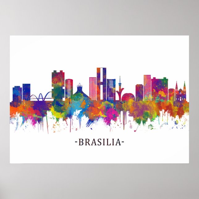 Póster Brasilia Brazil Skyline (Frente)
