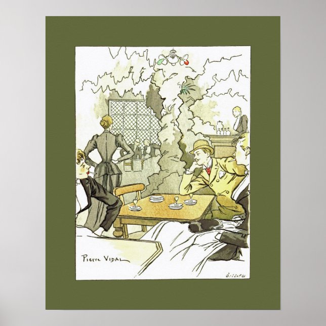 Póster Brasserie à Femmes~Mujeres en Brasserie~Pierre Vid (Frente)