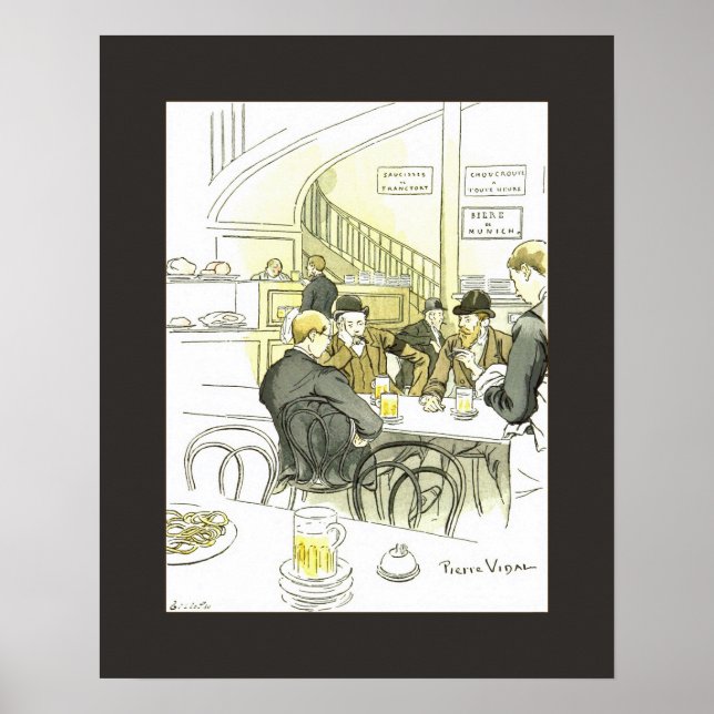 Póster Brasserie Allemande ~Cervecería alemana ~ Pierre V (Frente)