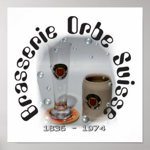 Póster Brasserie Orbe Suisse Poster