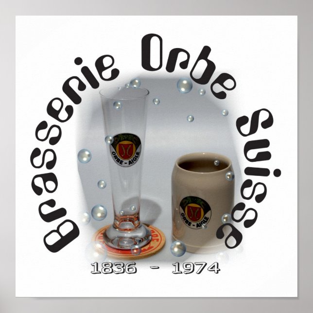 Póster Brasserie Orbe Suisse Poster (Frente)
