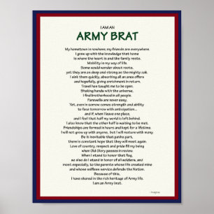 Póster Brat del ejército 8,5 x 11