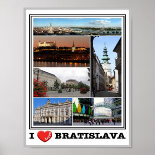 Póster Bratislava - Amo - Eslovaquia -