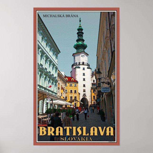 Póster Bratislava - Torre de Michael (Frente)