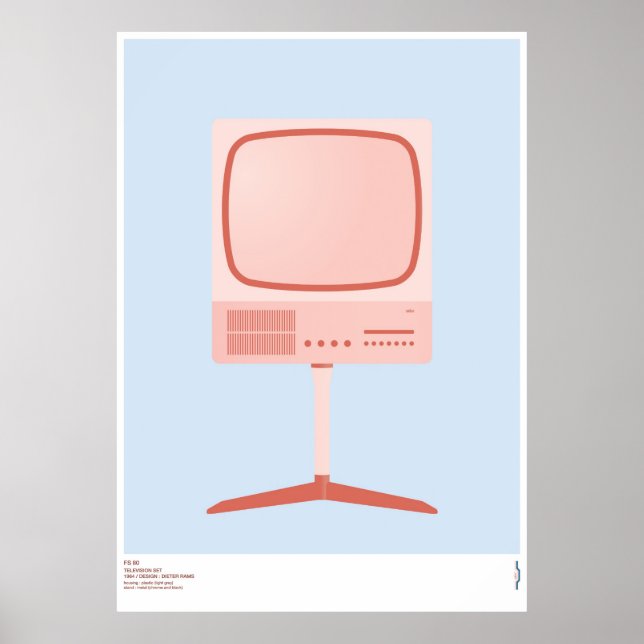 Póster Braun FS 80 Television Set - Dieter Rams (Frente)
